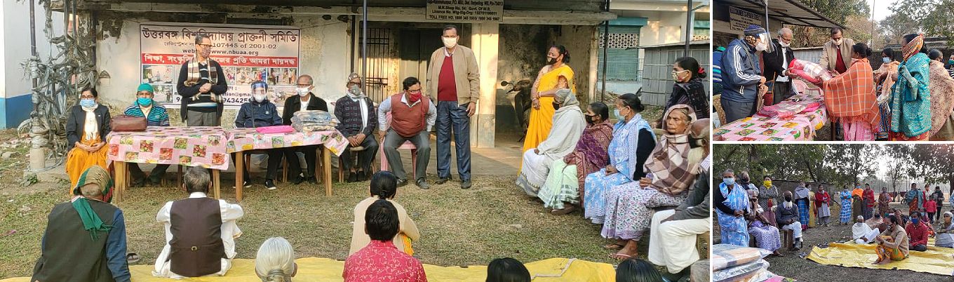 Distribution of Winter Clothes to poor villagers on Dec 28 at NBU Campus