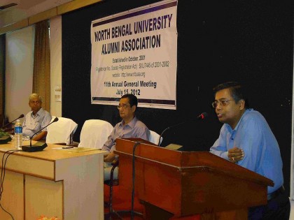 Prof.S.K.Das, V.C., NBU inaugurates the AGM.